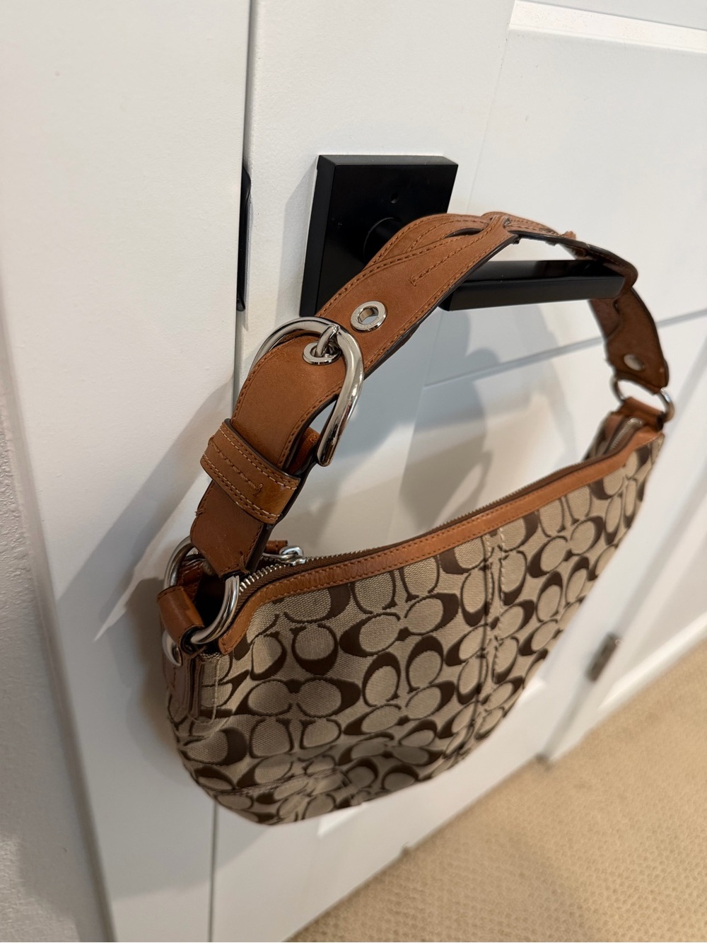 Vintage Coach Canvas Shoulder Bag - Picture 2 of 7
